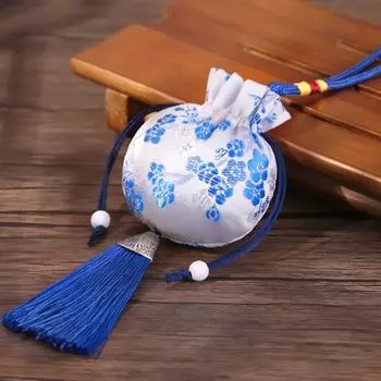 Китайский шелковый стиль парча вышитая сумка вышитая ткань саше мешочки кисточка кулон сумка на шнурке для ювелирных изделий подарочные пакеты красный