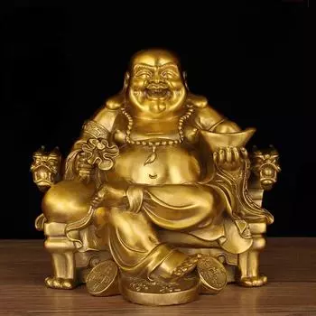 Китайский сидящий лотос тканевая сумка Будда Майтрейя Будда украшения привлекают богатство гостиная вход украшения подарки на открытие