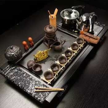 Китайский сине-белый фарфоровый чайный сервиз кунг-фу в комплекте с супницей see chart4