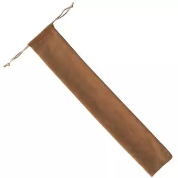 Китайский Складной Веер из Кисти Сумка Бархатная Ткань Чехол-Протектор для Флейты Коллекция 5x34.5cm коричневый