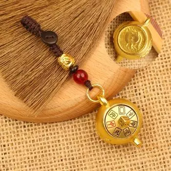 Китайский стиль 12 знаков зодиака брелок латунный дракон брелок курица вращающийся чайник кулон рюкзак Декор Rat