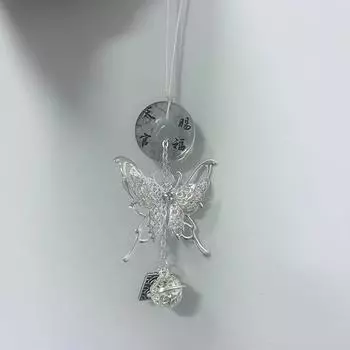 Китайский стиль бабочка брелок телефон цепочка благословение луки пряжка колокольчик кулон милый крутой брелок сумка подвески для женщин девушка подарок