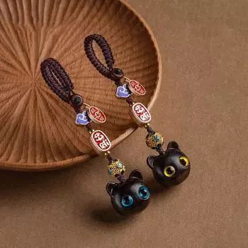 Китайский стиль Брелок для ключей с подвесками, ювелирные изделия, деревянные автомобильные брелки, сандаловое дерево B