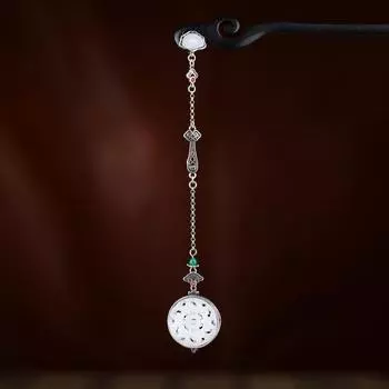 Китайский стиль чонсам прижимная планка подвеска женская ретро новый китайский стиль длинная полая подвеска Ханфу планка бахрома аксессуары