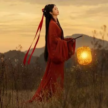 Китайский стиль династии Цинь и Хань, гробница Машань Чу, Чжан го, халат, большой объем, хвостовой костюм One Size слоновая кость