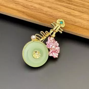 Китайский стиль Guochao ретро темперамент персонализированная брошь пипа креативный универсальный корсаж высококачественный кулон чонсам креативная булавка