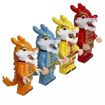 Китайский стиль Китайские новогодние куклы Куклы Гуочао Соберите детские строительные блоки