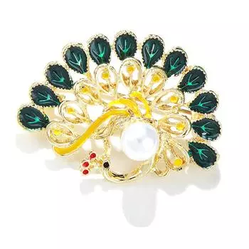 Китайский стиль Классические павлины Броши для женщин Одежда Пальто Ювелирные изделия Аксессуары Подарки