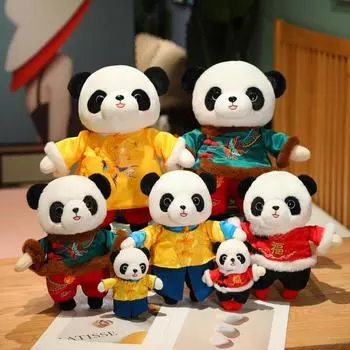 Китайский стиль кукла панда плюшевая игрушка милый гигантский кукла панда кулон детский подарок на день рождения зоопарк 11cm