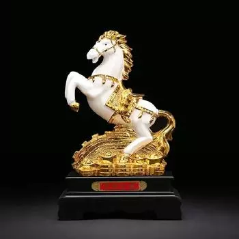 Китайский стиль Лошадь в форме искусства Счастливая лошадь Смола Домашнее украшение Украшения Письменный стол Кабинет Поделки Украшения для дома Подарки
