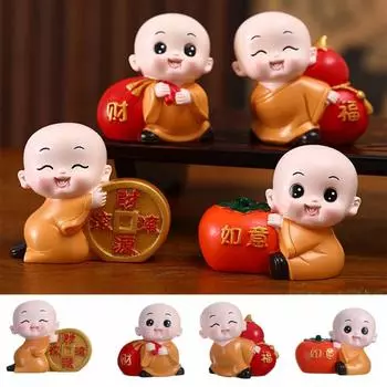 Китайский стиль Маленькие Монахи Скульптуры Креативные Мини Монахи Фигурки Украшения Для Дома style 5