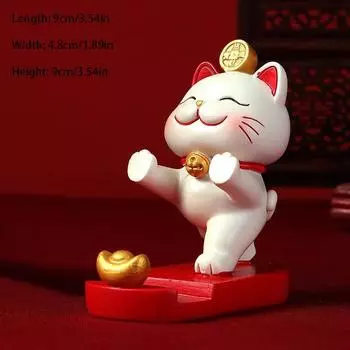 Китайский стиль милый счастливый кот смоляные настольные кронштейны для мобильного телефона счастливые украшения