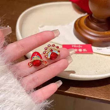 Китайский стиль мода Пекинская опера макияж лица серьги для женщин 1 pair