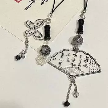 Китайский стиль Нежный шнурок-бабочка с защитой от потери для телефона, сумки, рюкзака, украшения, ювелирные изделия, много подвесок, подвески, амулеты A2