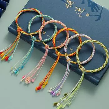 Китайский стиль плетеные ручные веревки цзунцзы кулон цветной счастливый браслет для женщин и детей Style5