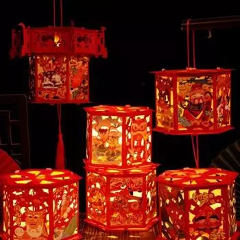 Китайский стиль портативный фонарь зодиакальный змея ручной фонарь Новый год Style 3