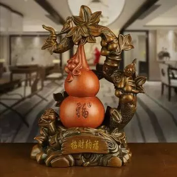 Китайский стиль, привлекающий богатство, тыквенные украшения на удачу, украшение для дома, гостиной, винного шкафа, открытие магазина, подарки на новоселье