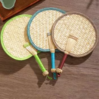 Китайский стиль ручной работы Pushan декоративные ручные вентиляторы портативный охлаждающий вентилятор для домашнего декора purple-round