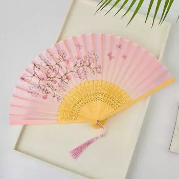 Китайский стиль складной веер танцевальная вечеринка шоу чернила смывка узор ханьфу подарок декоративный бамбуковый реквизит для выступлений 9 цветов