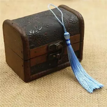 Китайский стиль, старинный стиль, бахрома, ухо, сделанное своими руками, закладка, аксессуары, материал для поделок, счастливая конфета, подарочная коробка, упаковка для приглашения, маленькое висячее ухо небесно-голубой