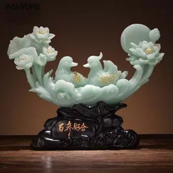 Китайский стиль Украшения для рабочего стола Centennial Harmony Mandarin Duck украшения Аксессуары для украшения дома Свадебный подарок