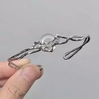 Китайский стиль Винтаж ажурный круглый нефритовый светлый роскошный маленький темпераментный браслет для женщин открытый регулируемый элегантный браслет