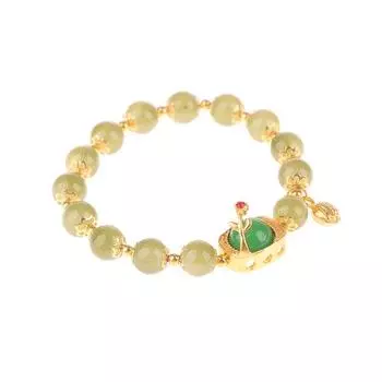 Китайский стиль Винтаж зеленый бисер совместный бисерный браслет для женщин простой шарм цветочный браслет ювелирные изделия подарок