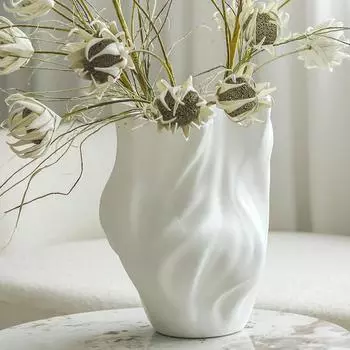Китайский стиль ваби-саби, абстрактный дзен, нестандартная ваза, гостиная, витые цветочные орнаменты, модель отеля, украшения для комнаты