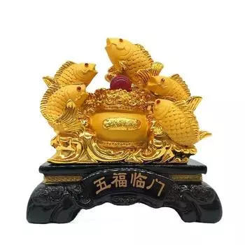Китайский стиль Zhaocai Золотой дракон Рыба украшения Ежегодный излишек Гостиная Телевизор Винный шкаф украшения Подарки