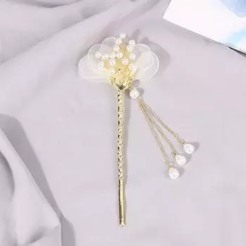 Китайский стиль жемчужные кисточки ханьфу палочки для еды головные уборы шелковые цветы шпильки аксессуары для волос украшения для вечеринок