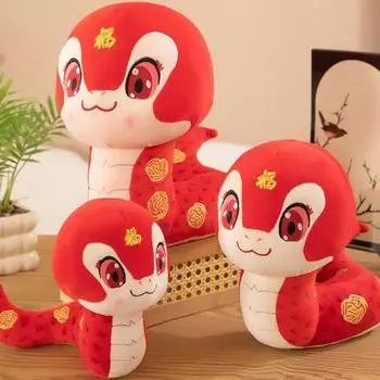 Китайский стиль змея кукла плюшевая игрушка мягкая мягкая игрушка для детей милый дом M