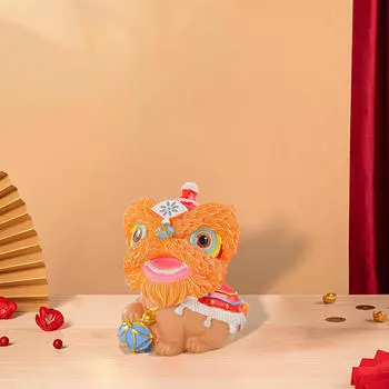 Китайский танец льва статуя животное скульптура смола подарок на новоселье украшение весенний фестиваль коричневый