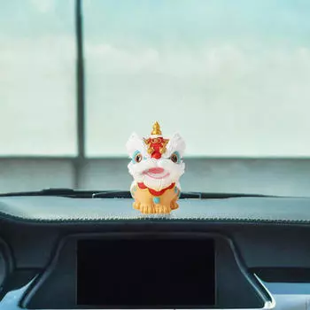 Китайский танец льва статуя животное скульптура подарок смоляная фигурка настольное украшение для спальни дома Red