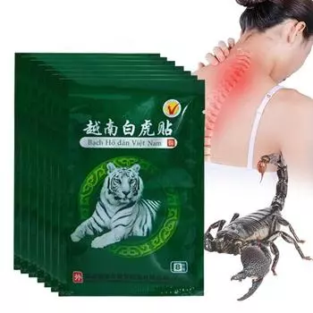 Китайский тигровый обезболивающий пластырь для плеч, шеи, спины, коленного сустава, облегчение боли в мышцах, здравоохранение 6Bags - 48Pcs