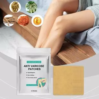 Китайский травяной пластырь от варикозного расширения вен для улучшения здоровья капилляров. Эффективный пластырь от варикозного расширения вен. One Size