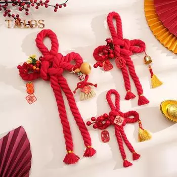 Китайский узел веревки подвесной кулон год змеи дверная ручка вешалка весенний фестиваль украшение для дома автомобиль новогоднее украшение A