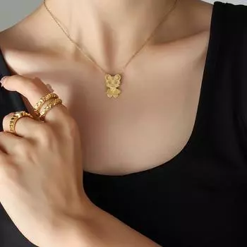 Китайский ветер тигр маленький личность мультяшный дизайн чувство милый маленький тигр тег ожерелье не выцветает позолоченный кулон