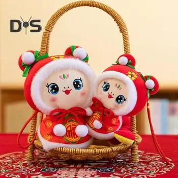 Китайский Зодиак Змея плюшевая игрушка 2025 год талисман Змеи плюшевая игрушка украшение для весеннего фестиваля подарок 16cm A