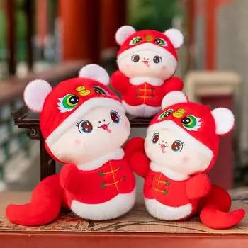 Китайский Зодиак Змея Плюшевая Кукла 2025 Год Змеи Мягкая игрушка S