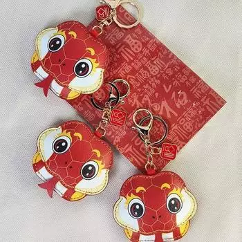 Китайский зодиакальный брелок в виде змеи 2025 год змеи подвесной кулон красный