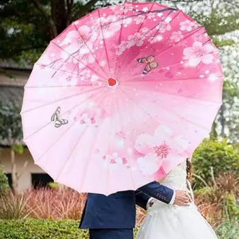 Китайский зонтик из промасленной бумаги, украшение для зонтика, танцевальные зонтики, женский зонтик для вечеринки, шоу S-51225