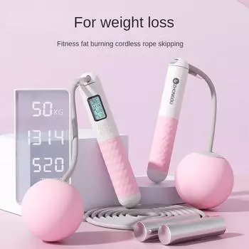 Китайско-европейская беспроводная скакалка для фитнеса, упражнений для похудения, электронный счет, женский сжигатель жира, для взрослых, без веса, R5, счетная скакалка