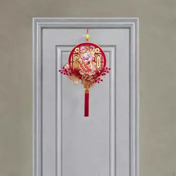 Китайское украшение на год Благословение Слова Подвеска Красный Бог Богатства Подвеска Кисточка для новоселья 32cmx80cm