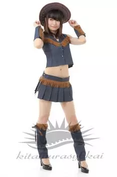 Kitamurasyokai Cowgirl Cosplay Costume with Sexy Western Style for Women Ten-Gallon Hat,