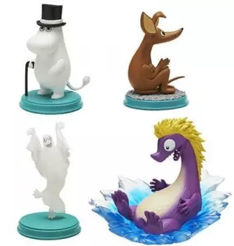 Kitan Club ART IN THE POCKET Moomin All 4 types set Full Comp Gacha Gacha Capsule Toy Vol.2