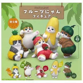 Kitan Club Mofusand Fruit Nyan Figure x All 5 Types Set Full Comp Gacha Gacha Capsule Toy