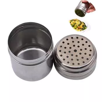 Kitchen Accessories Stainless Steel Cruet Pepper Shaker Barbecue Tool серебряный