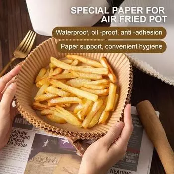 Kitchen Baking Home Food Waxed Paper Non Air Fryer Paper Mat 30/50PCS Dining Bar Grill Stick Accessories Garden. Greaseproof