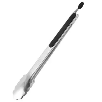 Кухонные щипцы для барбекю из нержавеющей стали с антипригарным покрытием и зажимом-фиксатором