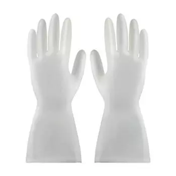 Kitchen Cleaning Gloves Waterproof PVC Household Cleaning Gloves Reusable Non Slip Washing Gloves L(for 6.5-9kg)